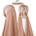 Heavy Chiffon Jersey Hijab for Women, Muslim Fashion Veil, Islamic Headscarf & Scarf