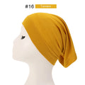 2023 Soft Solid Color Inner Hijab Cap – Muslim Stretch Turban Underscarf, Islamic Fashion Headscarf for Women
