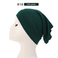 2023 Soft Solid Color Inner Hijab Cap – Muslim Stretch Turban Underscarf, Islamic Fashion Headscarf for Women