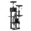 Large Multi-Level Cat Tree – Tall Plush Cat Tower for Indoor Cats with Scratching Posts, Scratching Boards, Perches & Caves