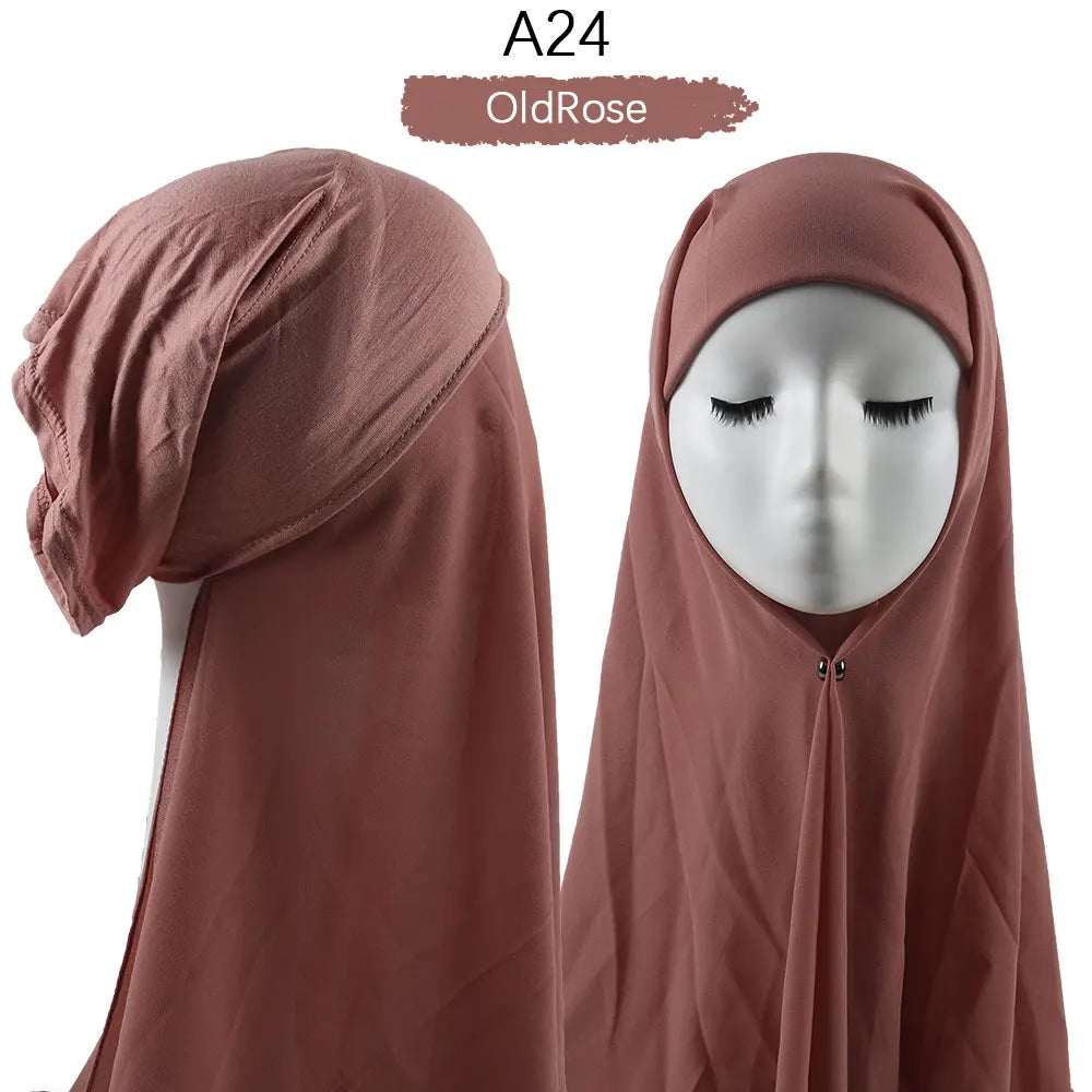 Heavy Chiffon Jersey Hijab for Women, Muslim Fashion Veil, Islamic Headscarf & Scarf