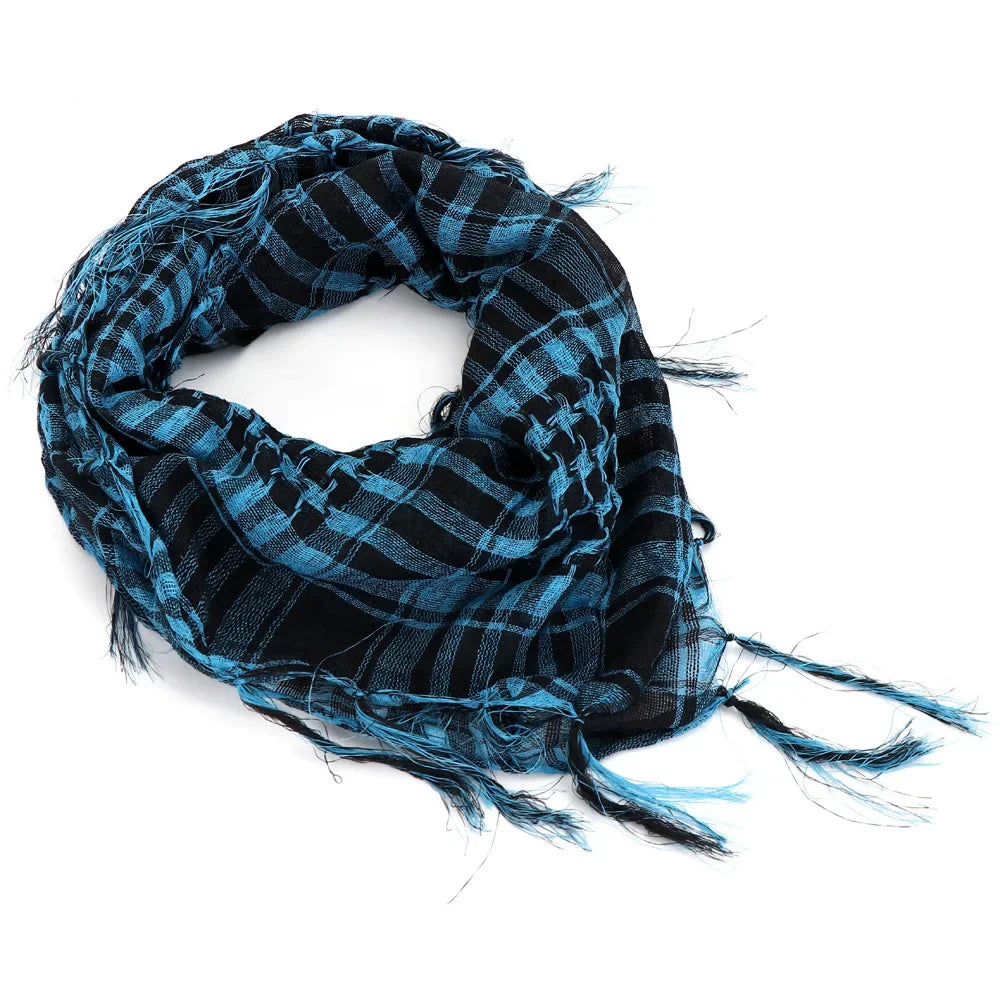 Military Shemagh Tactical Desert Scarf - Muslim Headscarf, Cotton Keffiyeh Head Neck Wrap for Men & Women