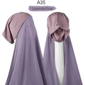 Heavy Chiffon Jersey Hijab for Women, Muslim Fashion Veil, Islamic Headscarf & Scarf