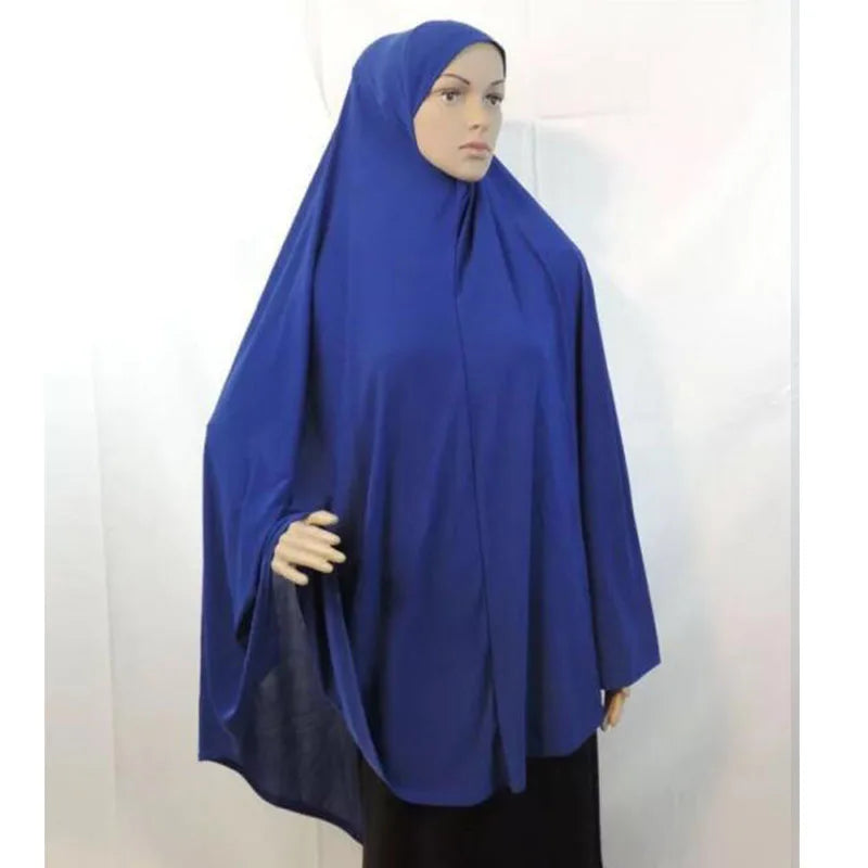 Fashion Muslim Hijab Scarf – Oversized 120x110CM Khimar, Islamic Headscarf, Jersey Turban for Women