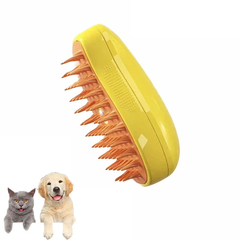 Steam Pet Grooming Brush for Dogs and Cats, Shedding & Deep Cleaning Tool