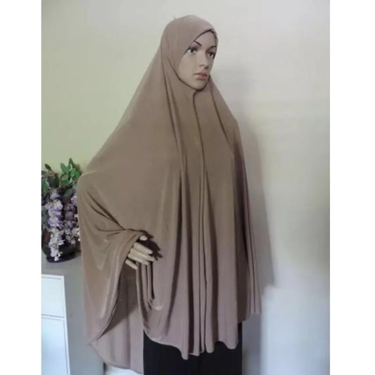Fashion Muslim Hijab Scarf – Oversized 120x110CM Khimar, Islamic Headscarf, Jersey Turban for Women