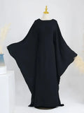 Linen Batwing Abaya – Modest Islamic Dress, Loose-Fit Kaftan, Elegant Muslim Wear for Women