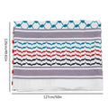 Men’s Shamash Keffiyeh Scarf - Geometric Jacquard Square Arab Headscarf, Multifunctional Bandana, Shawl Wrap Headwear