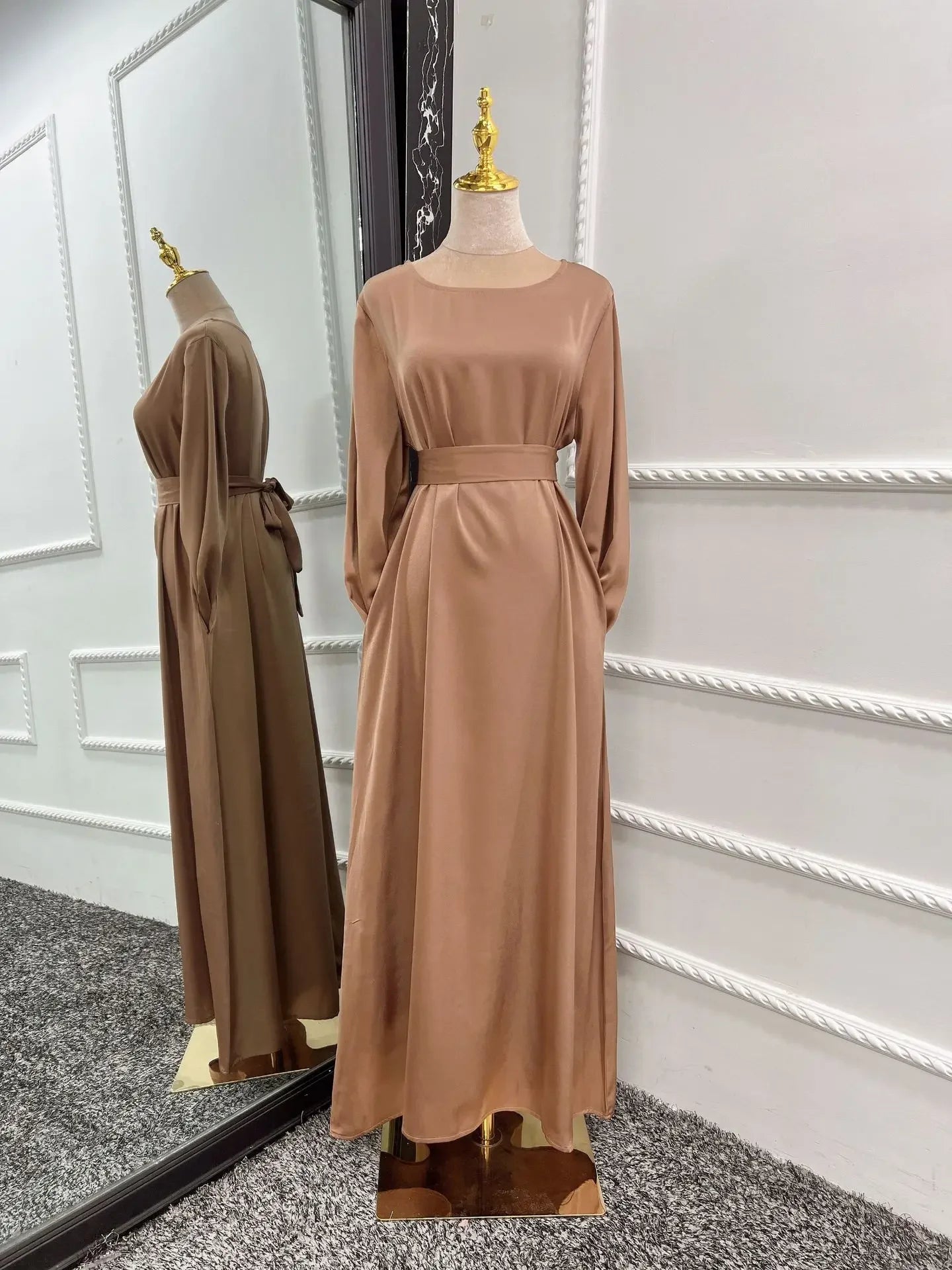 Elegant Muslim Fashion Hijab Dress, Available in 8 Colors, Closed Abayas for Women, Dubai African Dresses, Islamic Clothing Kaftan Robe