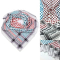 Men’s Shamash Keffiyeh Scarf - Geometric Jacquard Square Arab Headscarf, Multifunctional Bandana, Shawl Wrap Headwear