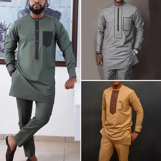 Men’s Kaftan Wear – Elegant Traditional Long Robe, African and Middle Eastern Style, Comfortable and Stylish Attire