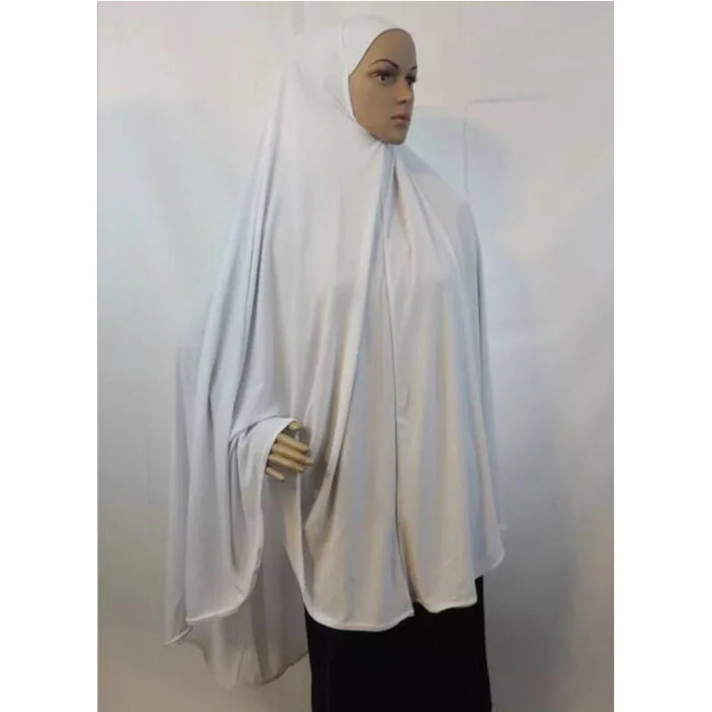 Fashion Muslim Hijab Scarf – Oversized 120x110CM Khimar, Islamic Headscarf, Jersey Turban for Women
