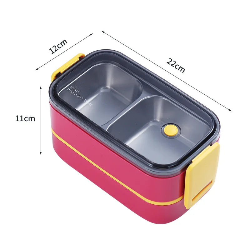 304 stainless steel insulated lunch boxes with separated multi-layer leakproof portable bento picnic box