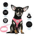 Adjustable Pet Harness Vest – Comfortable & Breathable No-Pull Harness for Dogs & Cats, Secure Fit with Reflective Straps