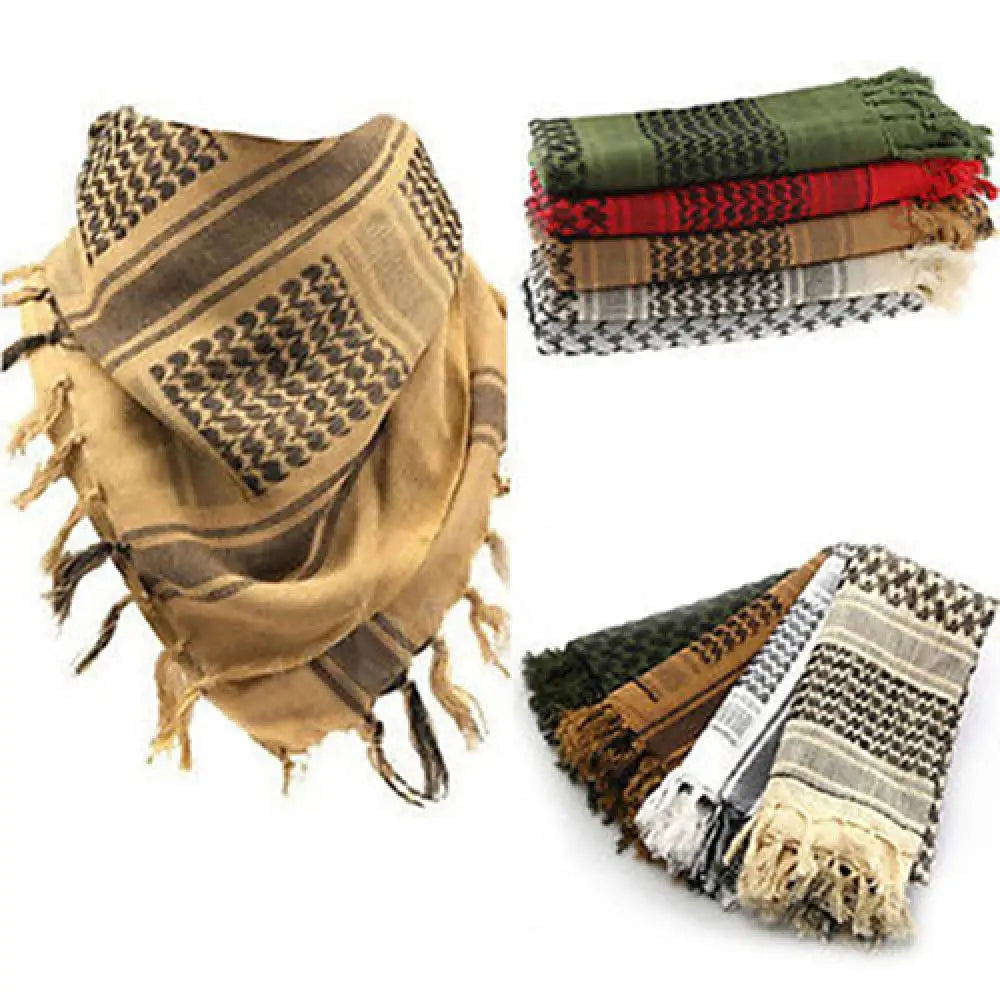 Muslim Hijab Arabian Shemagh Scarf - Military Desert Army Keffiyeh, Hiking & Sports Bandana Wrap