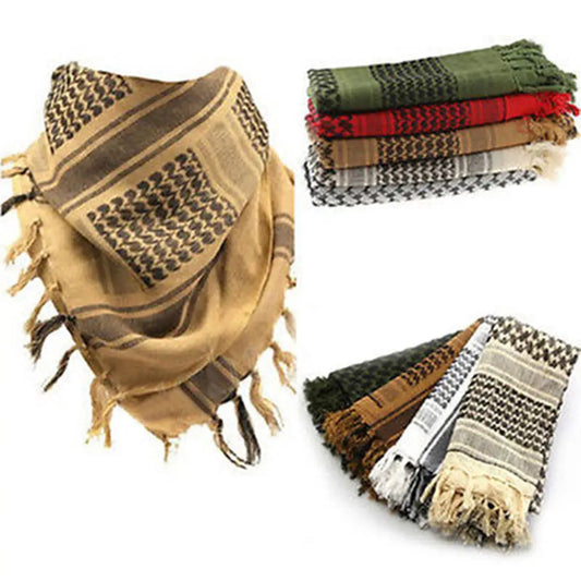 Muslim Hijab Arabian Shemagh Scarf - Military Desert Army Keffiyeh, Hiking & Sports Bandana Wrap