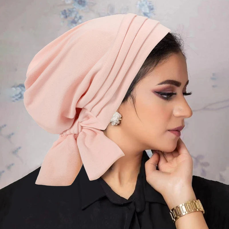 Muslim women's stretch turban hijab, underscarf chemo caps, head scarves for cancer patients, comfortable and stylish headwear
