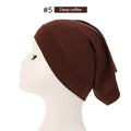 2023 Soft Solid Color Inner Hijab Cap – Muslim Stretch Turban Underscarf, Islamic Fashion Headscarf for Women
