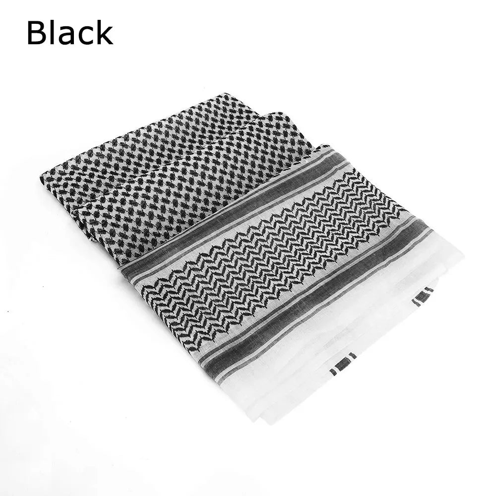 Islamic Traditional Plaid Shemagh Scarf – Arab Kafiya Keffiyeh, Palestine Bandana, Muslim Turban Hijab for Men & Women