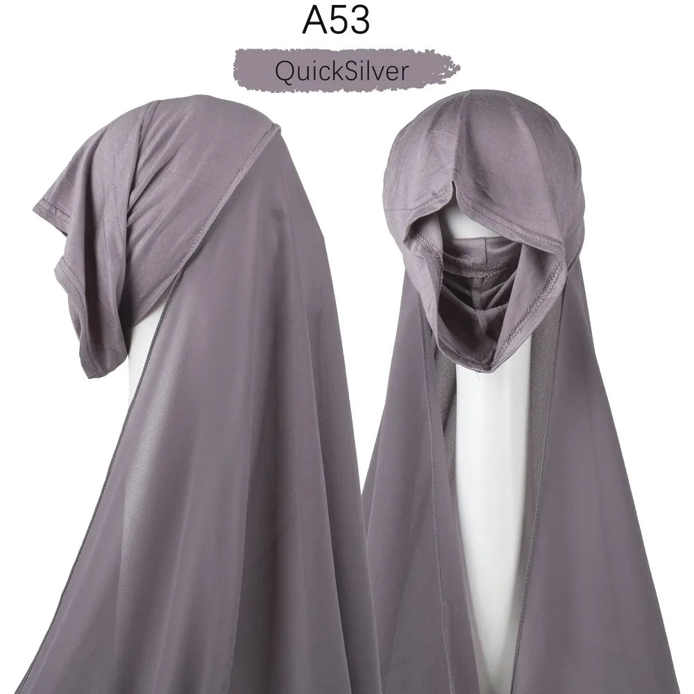 Heavy Chiffon Jersey Hijab for Women, Muslim Fashion Veil, Islamic Headscarf & Scarf