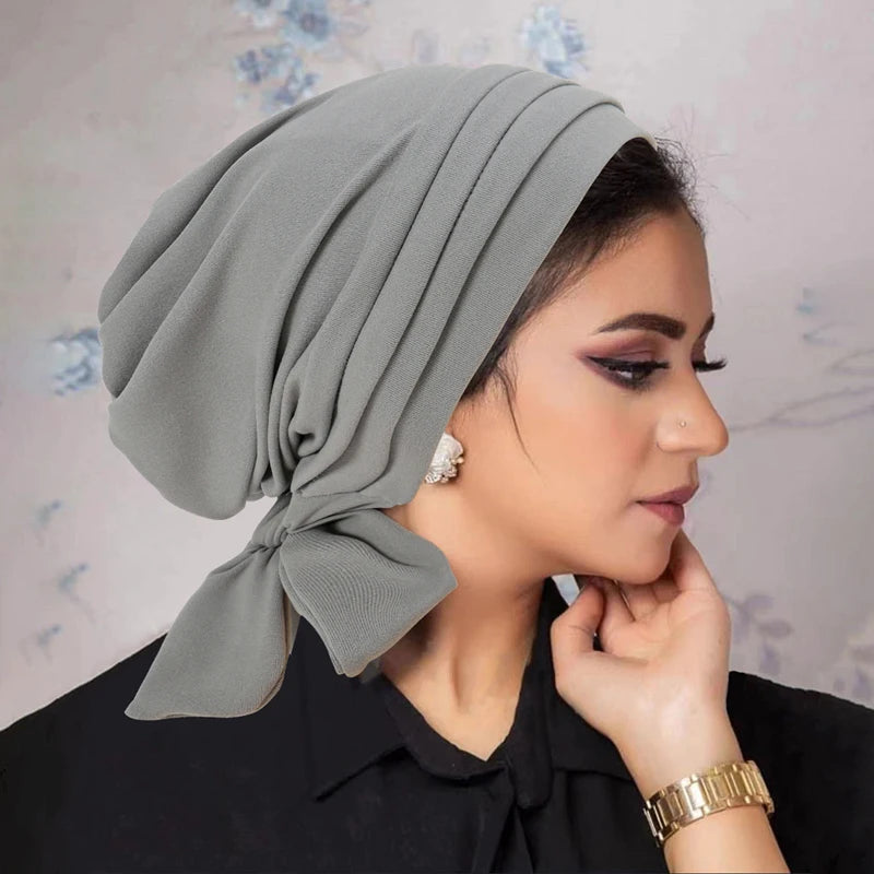 Muslim women's stretch turban hijab, underscarf chemo caps, head scarves for cancer patients, comfortable and stylish headwear
