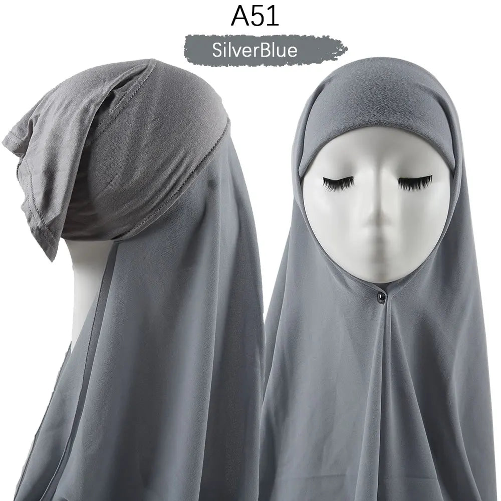 Heavy Chiffon Jersey Hijab for Women, Muslim Fashion Veil, Islamic Headscarf & Scarf