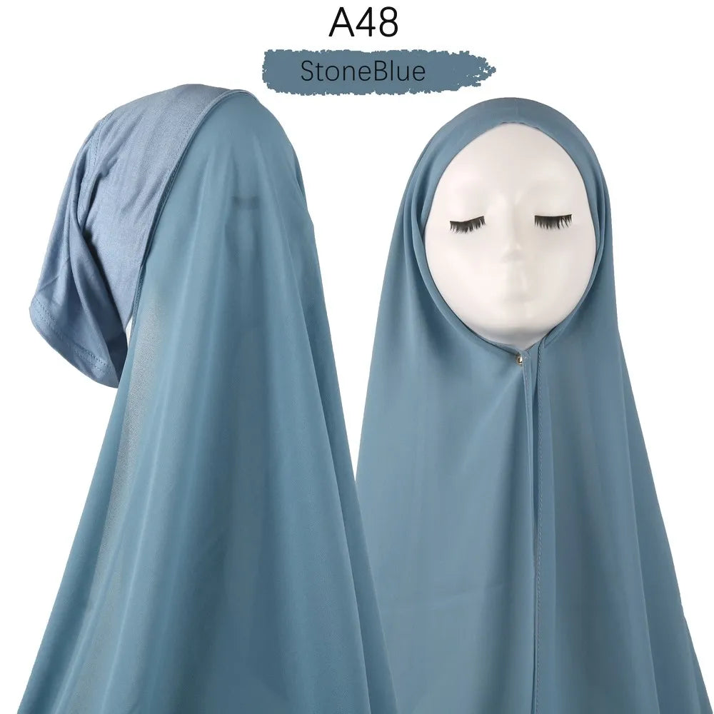Heavy Chiffon Jersey Hijab for Women, Muslim Fashion Veil, Islamic Headscarf & Scarf