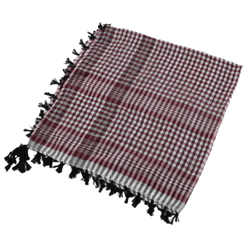 Arab Shemagh Keffiyeh Scarf – Palestinian Shawl Wrap for Men & Women, Traditional Tactical Headscarf
