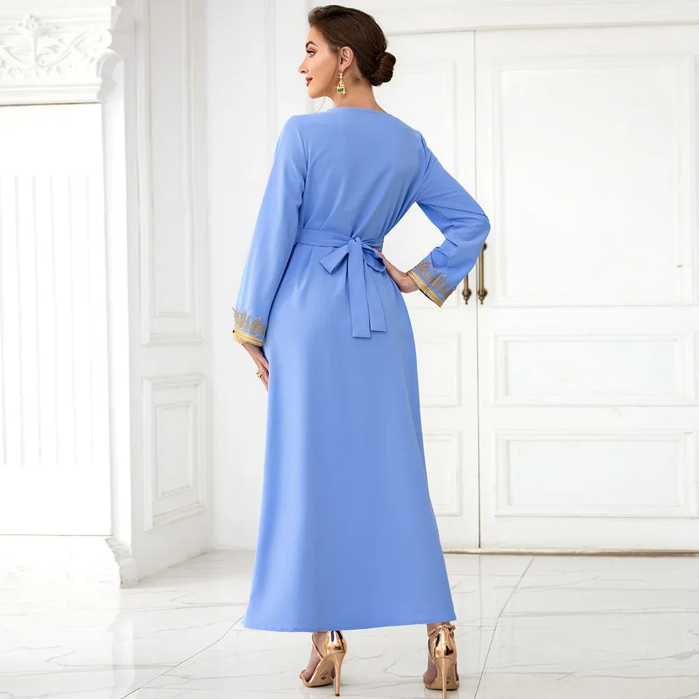 Turkish Modesty Robe, Elegant Fashion Long Dress, Arab Muslim Dress, Abaya with Long Sleeves, Islamic Clothing
