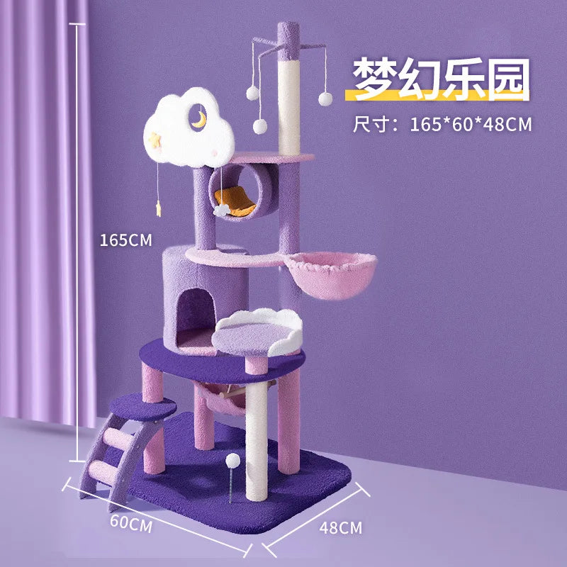 Multi-Level Cat Tree Tower – Scratching Post, Climbing Frame, Jumping Toy with Spacious Perch, Pet Furniture for Indoor Cats