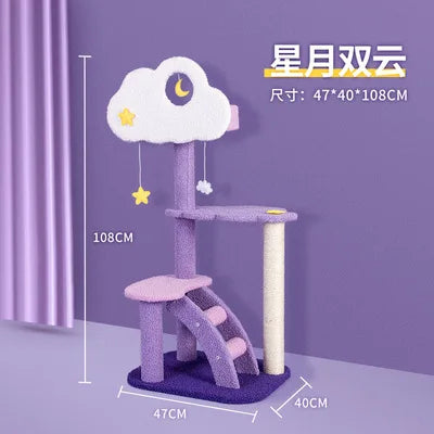 Multi-Level Cat Tree Tower – Scratching Post, Climbing Frame, Jumping Toy with Spacious Perch, Pet Furniture for Indoor Cats