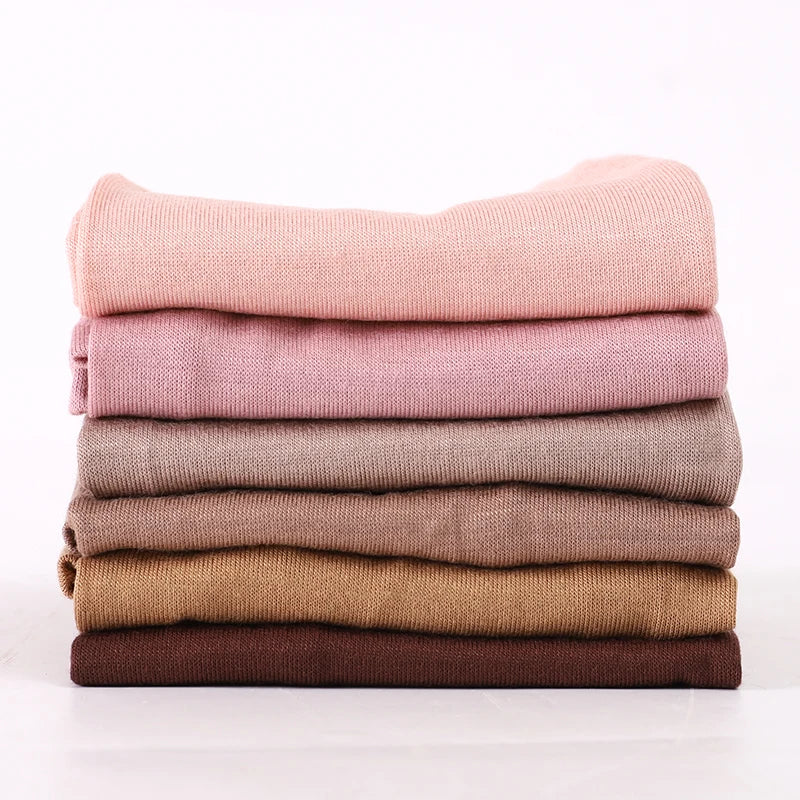 2023 Soft Solid Color Inner Hijab Cap – Muslim Stretch Turban Underscarf, Islamic Fashion Headscarf for Women