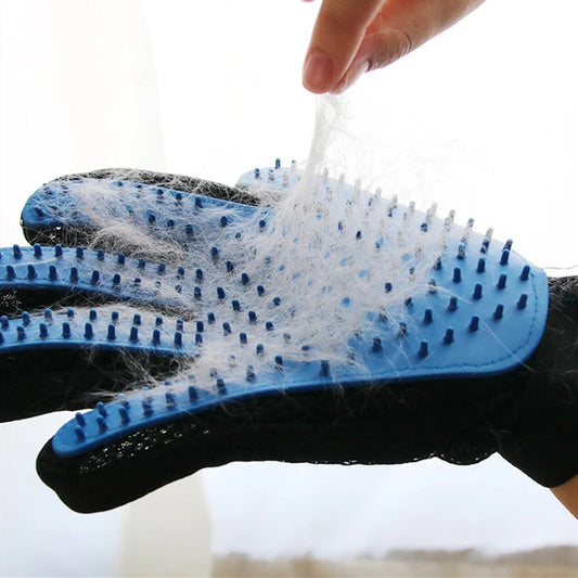 Pet Grooming Glove – Gentle Deshedding Brush for Cats & Dogs, Hair Remover, Massaging Bath Glove
