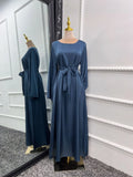 Elegant Muslim Fashion Hijab Dress, Available in 8 Colors, Closed Abayas for Women, Dubai African Dresses, Islamic Clothing Kaftan Robe