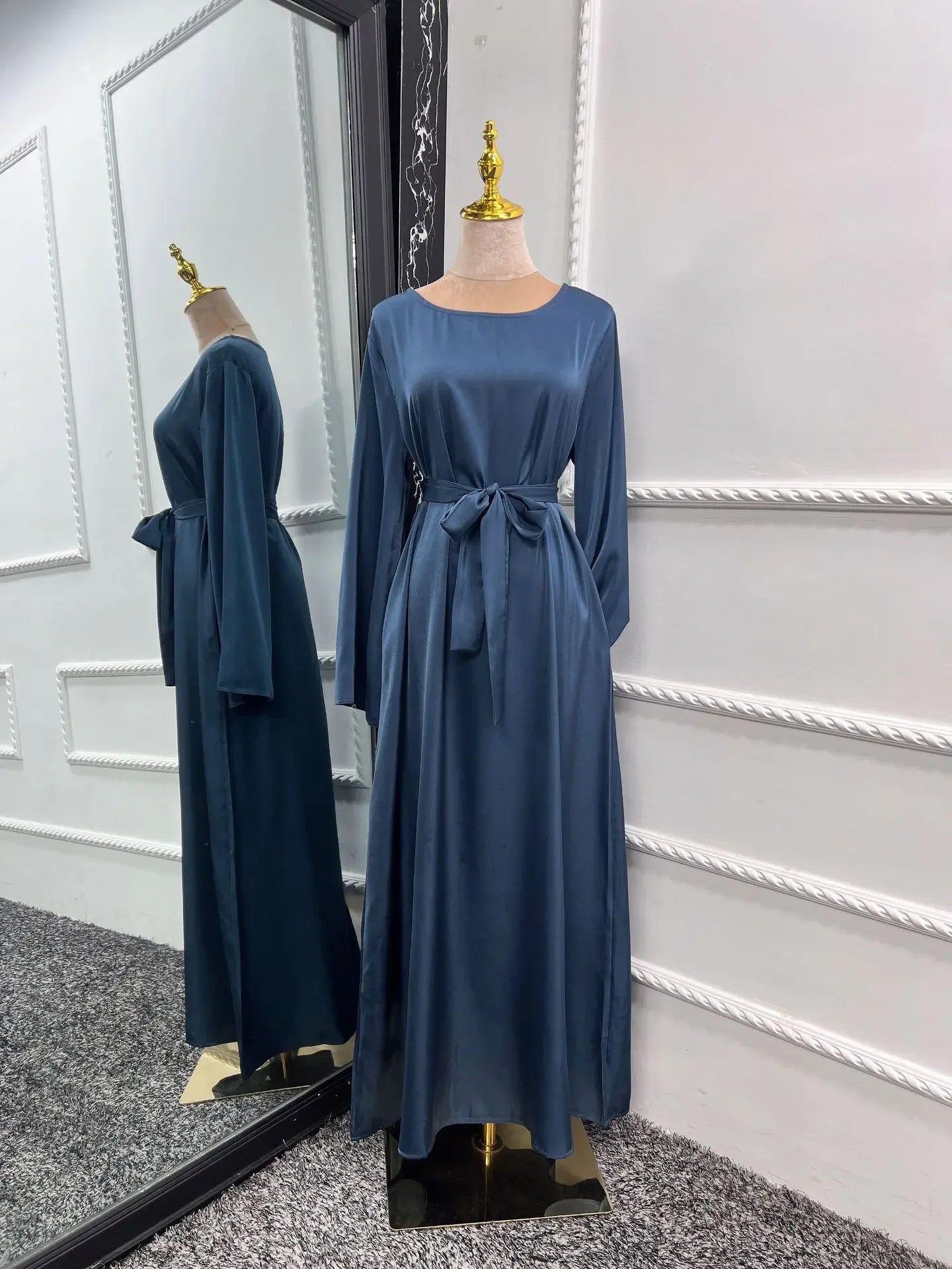 Elegant Muslim Fashion Hijab Dress, Available in 8 Colors, Closed Abayas for Women, Dubai African Dresses, Islamic Clothing Kaftan Robe