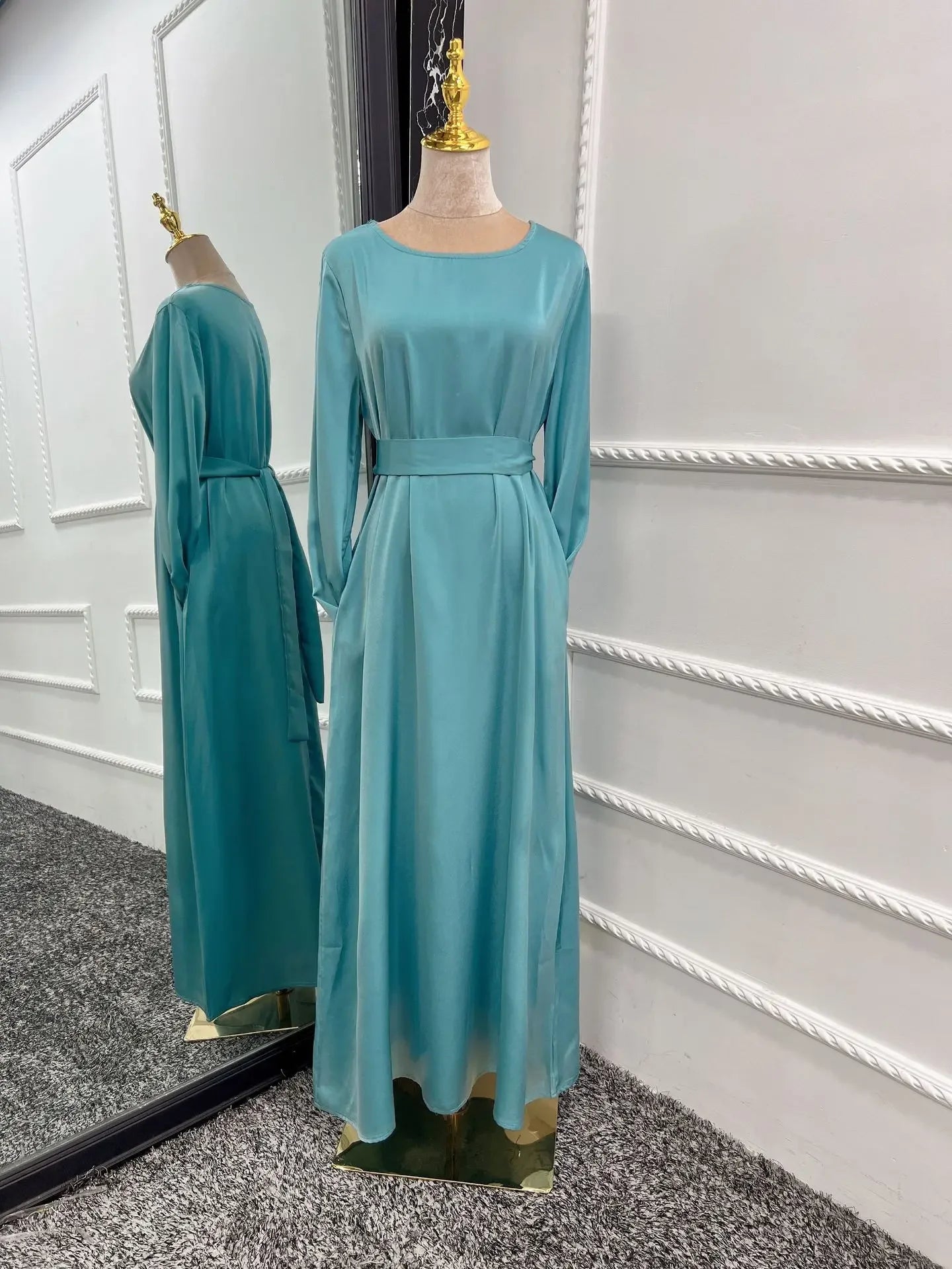 Elegant Muslim Fashion Hijab Dress, Available in 8 Colors, Closed Abayas for Women, Dubai African Dresses, Islamic Clothing Kaftan Robe