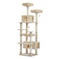 Large Multi-Level Cat Tree – Tall Plush Cat Tower for Indoor Cats with Scratching Posts, Scratching Boards, Perches & Caves