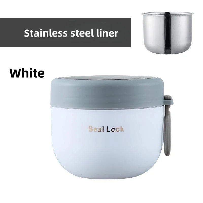 Stainless steel soup cups, thermal lunch box food thermos container with spoon, insulated bento lunch box for school and office use