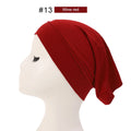2023 Soft Solid Color Inner Hijab Cap – Muslim Stretch Turban Underscarf, Islamic Fashion Headscarf for Women