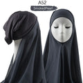 Heavy Chiffon Jersey Hijab for Women, Muslim Fashion Veil, Islamic Headscarf & Scarf