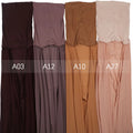Heavy Chiffon Jersey Hijab for Women, Muslim Fashion Veil, Islamic Headscarf & Scarf