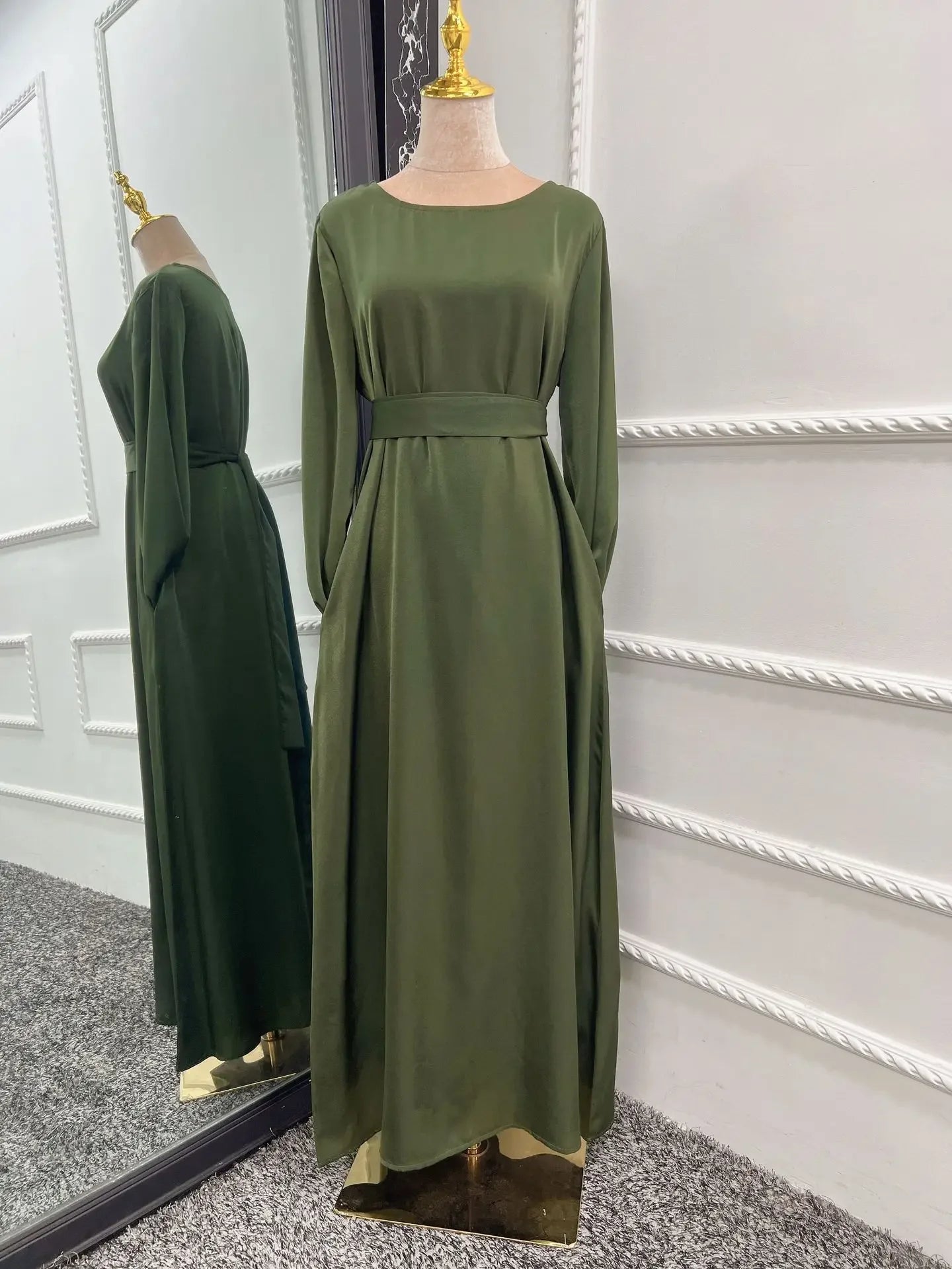 Elegant Muslim Fashion Hijab Dress, Available in 8 Colors, Closed Abayas for Women, Dubai African Dresses, Islamic Clothing Kaftan Robe