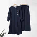 Elegant Two-Piece Muslim Women's Wear – Solid Color Modest Fashion Outfit