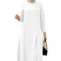 Elegant Two-Piece Muslim Women's Wear – Solid Color Modest Fashion Outfit